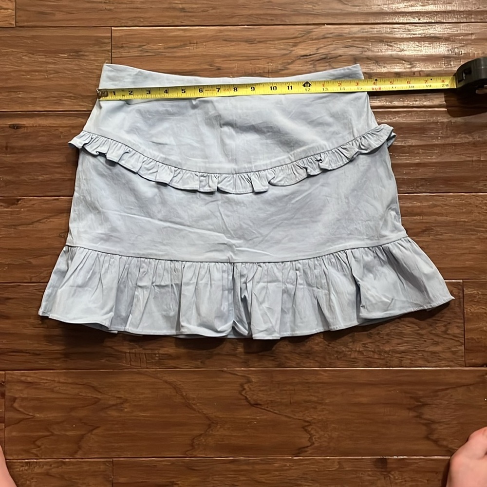 TCEC Blue Ruffle Mini Skirt Size L - Picture 7 of 8